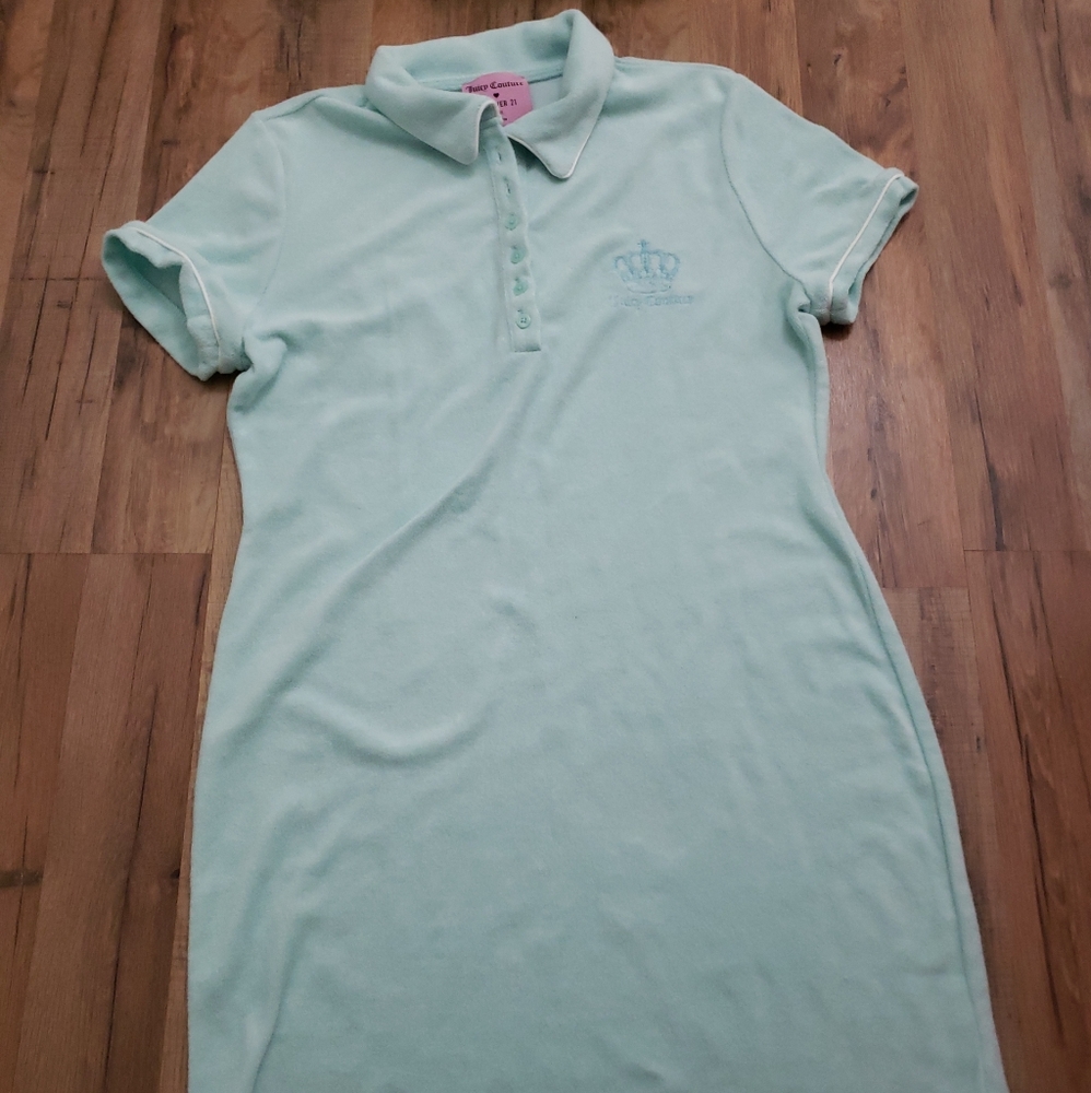 Juicy Couture x Forever 21 Collab blue Terry dress sz 0X